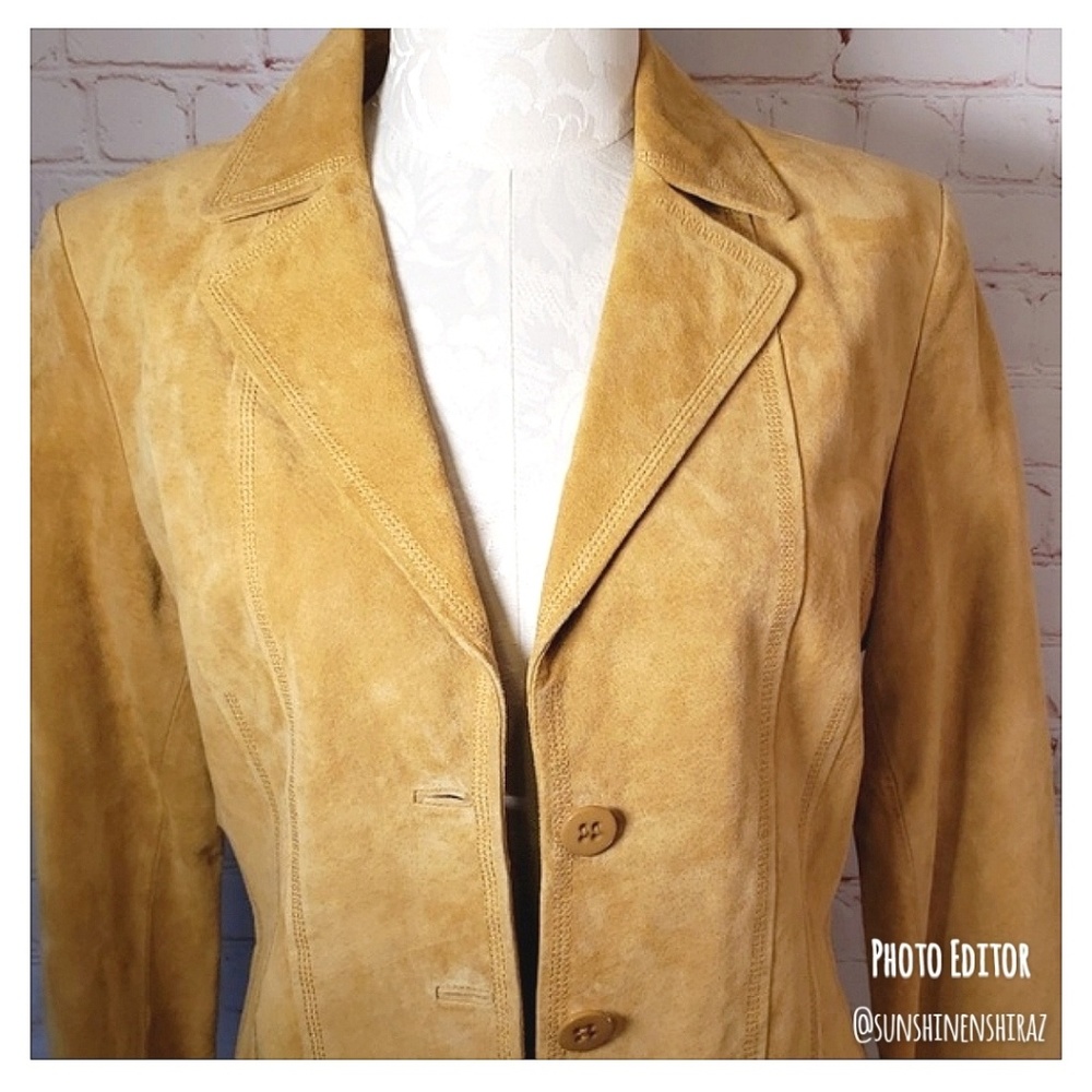 ■Jones NY■ (M) Golden Suede Blazer Jacket